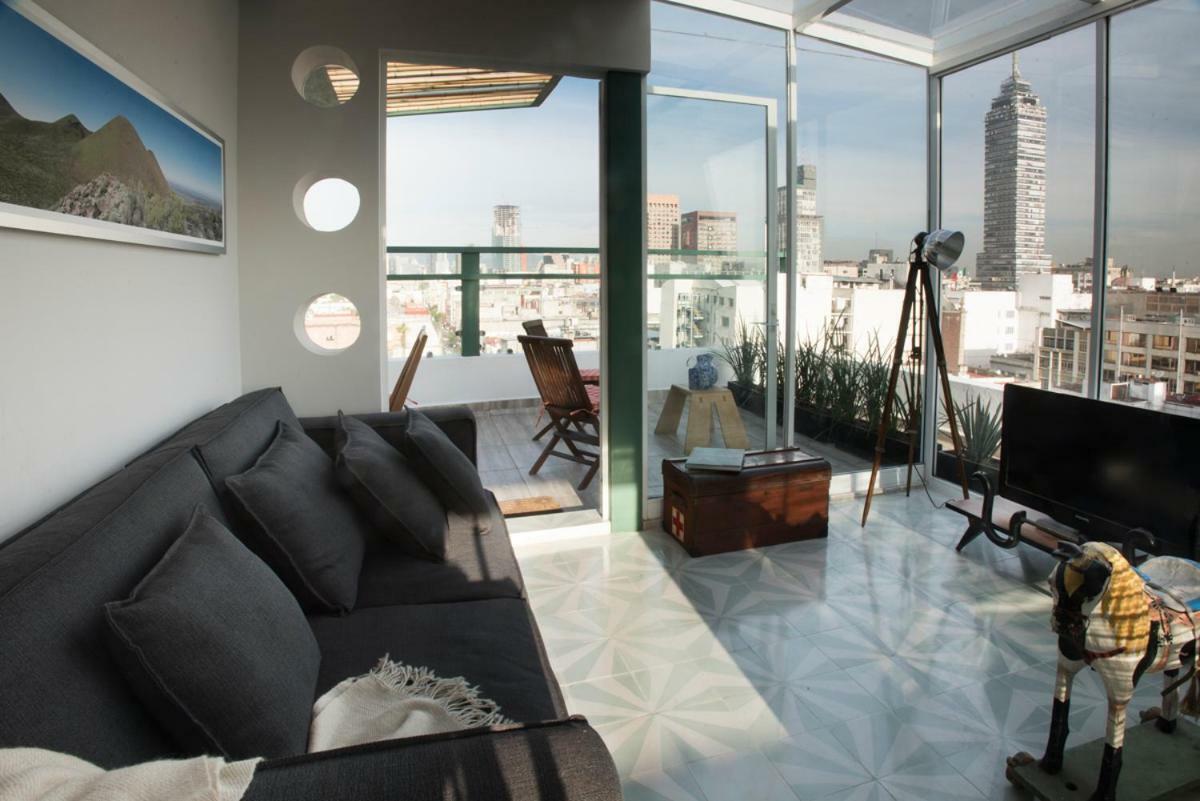 Appartamento Duplex/Terraza Privada En Corazon Centro Historico Città del Messico Esterno foto